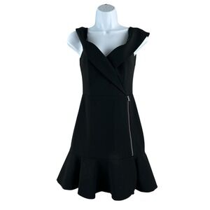 Alice + Olivia Dash Off Dress Womens Size 0 Black Cocktail Party‎ Formal